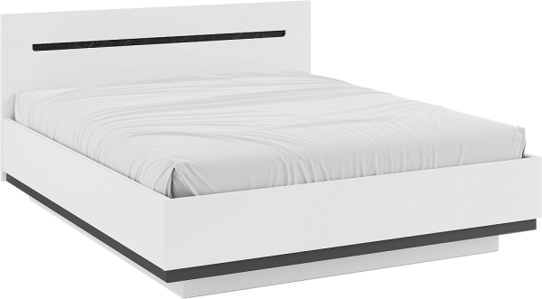 Кровать 1,4 Римини с настилом Белый/Софт Милк