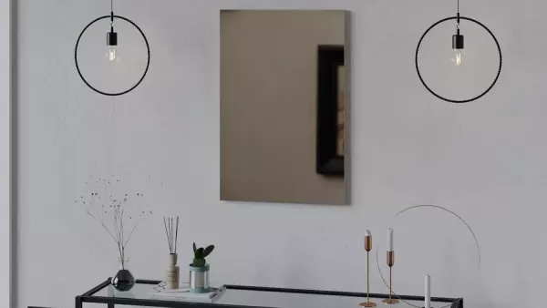 Панель декоративная с зеркалом Лофт Тип 1 Дуб Крафт белый