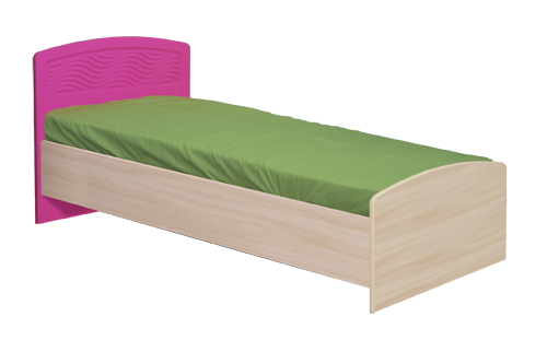 Кровать с основанием Акварель / 0,8*2,0 / бодега бежевая/ваниль/фуксия