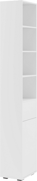 Шкаф-стеллаж боковой правый Римини Белый/Софт Милк