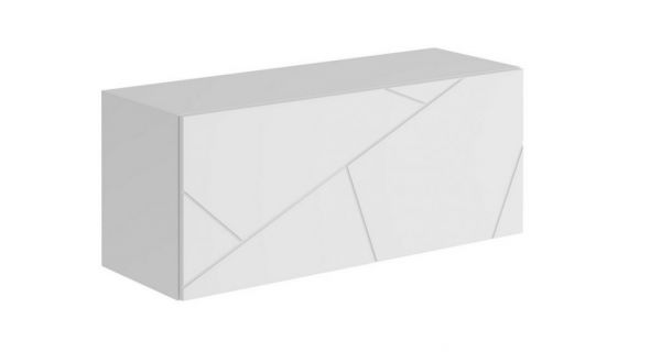 Шкаф навесной ШН-003 /0,9/ Гранж Белый/Белый Софт матовый
